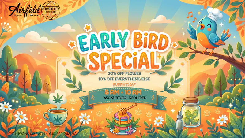 Airfield Supply Company - Redwood City Early Bird Special - 8 AM - 10 AM Everyday