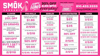 Smók Cannabis 25% OFF BULK,50% OFF DOJA PACKS,2/$37 JEETER VAPES