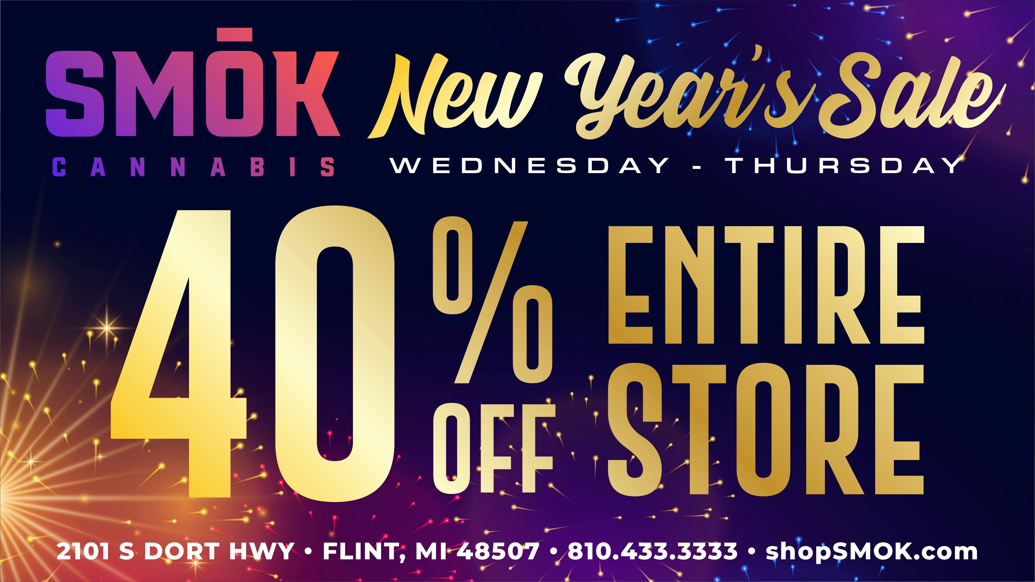 Smók Cannabis 40% OFF STOREWIDE NEW YEARS!!!