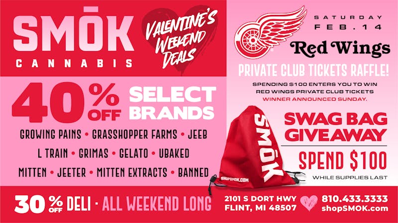 Smók Cannabis 40% OFF SLECT BRANDS,30% OFF FLOWER,SWAG BAGS 2.14