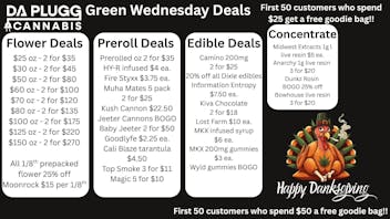Da Plugg Cannabis Co DaPlugg's Green Wednesday Deals
