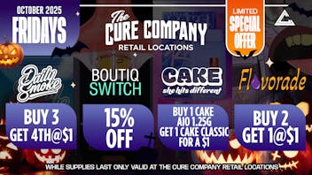 CCC by The Cure Company 💀🌿 Killer Kush Fridays @ The Cure Co 🌿💀