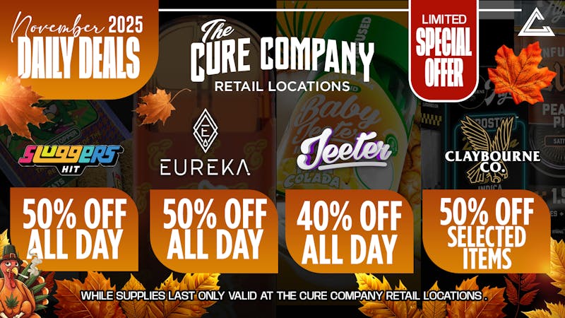 The Cure Company - Crenshaw 🍂🐻November Daily Deals @ The Cure Company🍁🍂