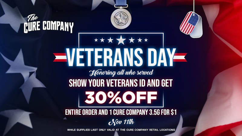 CCC by The Cure Company 🇺🇸 Veterans Day Special 30%OFF + Cure 3.5g @ $1