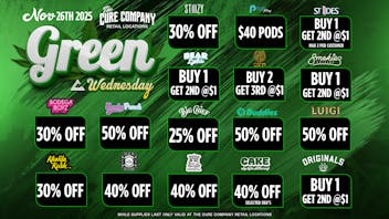 The Cure Company - Pico 🌱 Cure Company x Green Wednesday 11/26 🌱