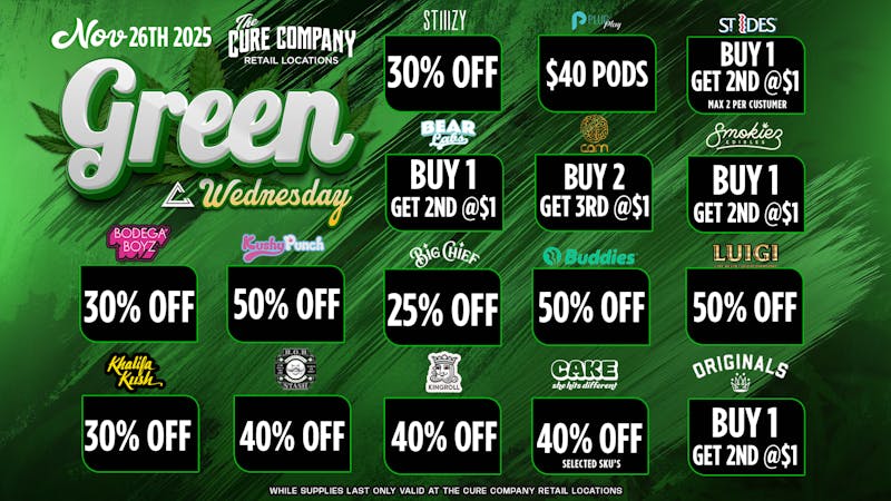 The Cure Company - Pico 🌱 Cure Company x Green Wednesday 11/26 🌱