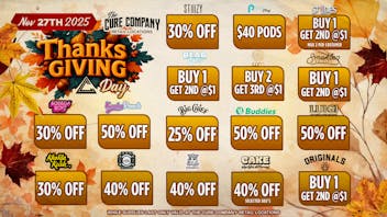 The Cure Company - Pico 🍂🤎 Danksgiving @ The Cure Company 11/27/25 💨🍂