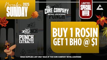 CCC by The Cure Company 🍯 Punch Sunday 🥊 Buy 1 Rosin + Get 1G BHO $1 🤯