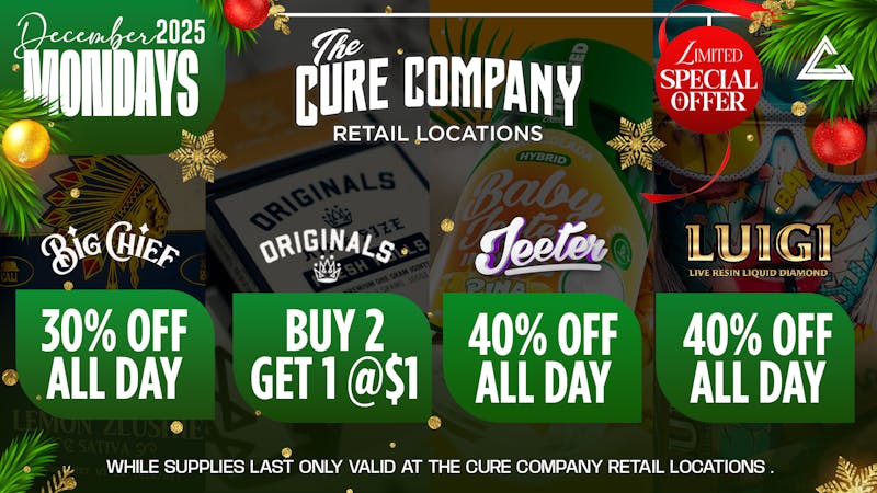 The Cure Company - Melrose 🎅Monday Specials From Your Favorite Brands🎄