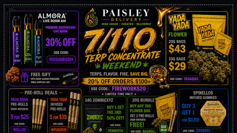 Paisley Delivery - Elk Grove HAPPY 7/10 SAVINGS WEEK!!