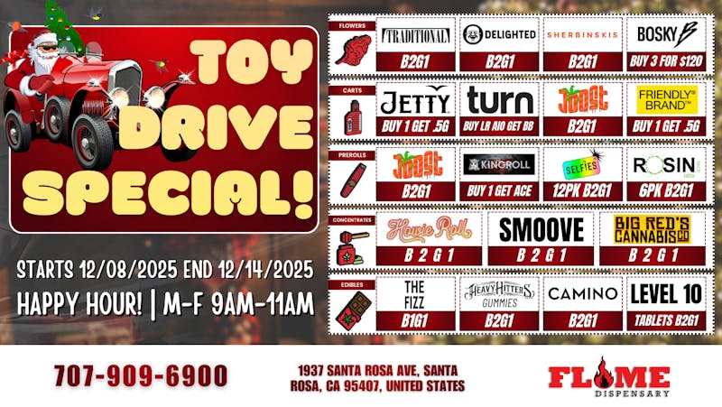 Flame Dispensary Weekly Bogos & Deals