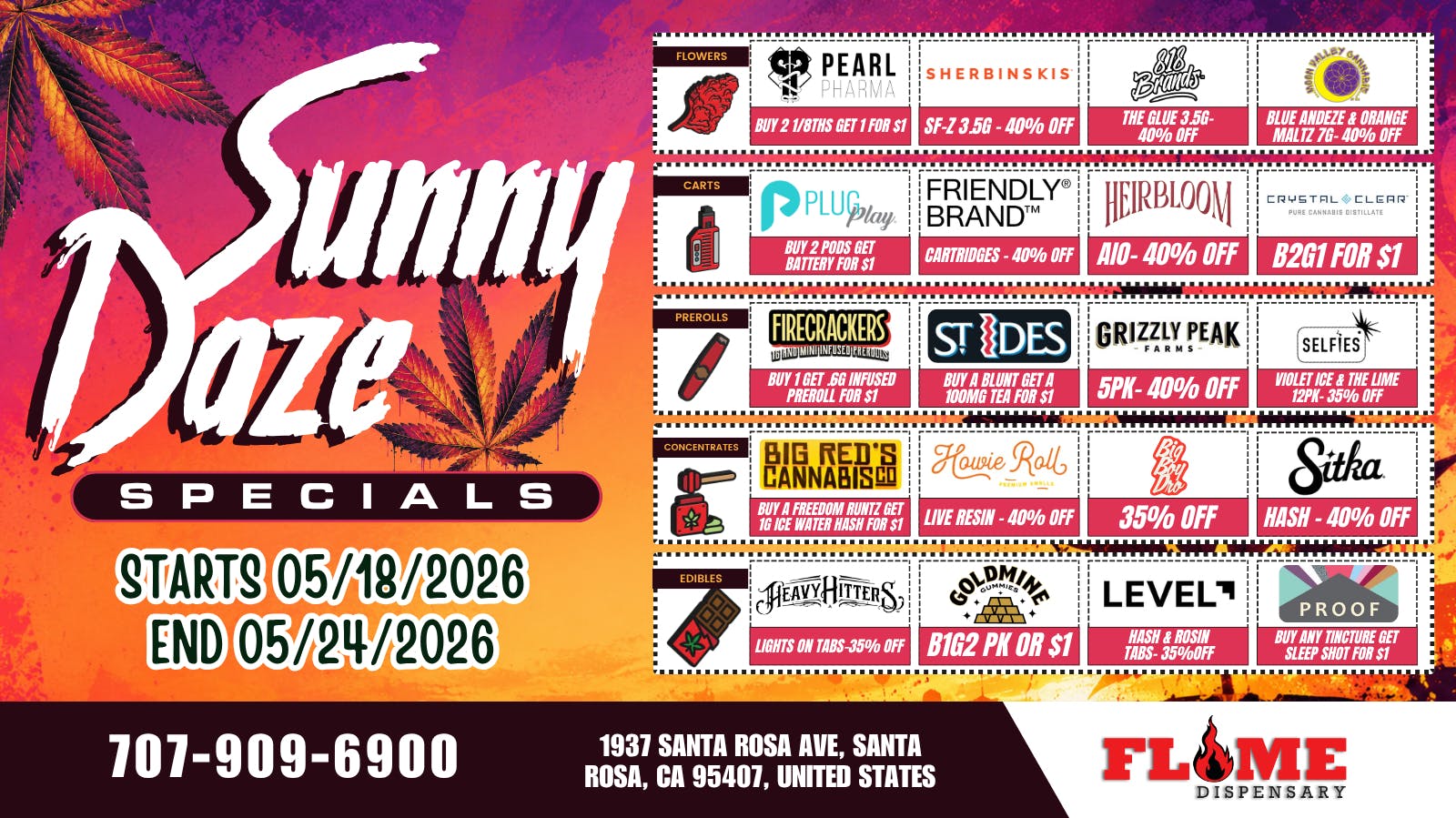 Flame Delivery Weekly Bogos & Deals