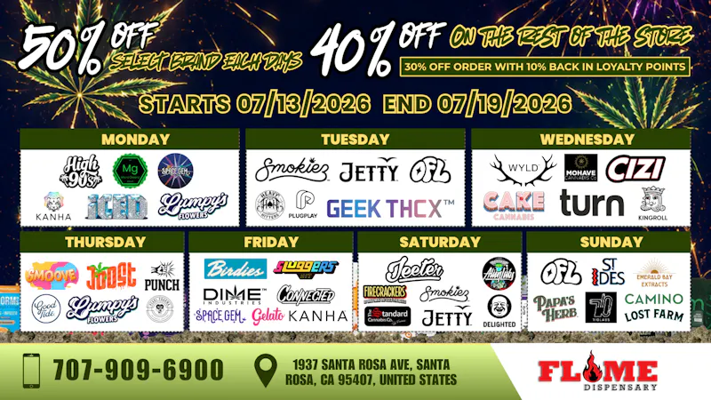 Flame Delivery Weekly Bogos & Deals