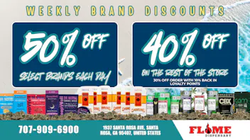 Flame Dispensary 30% OFF YOUR FAVORITE BRANDS