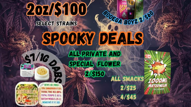 The House of Chronic October Spooky Deals!!!