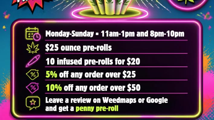 The House of Chronic HAPPY HOUR DEALS!!