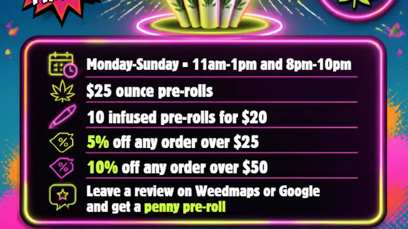 The House of Chronic HAPPY HOUR DEALS!!