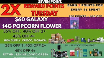 Seven Point Dispensary – Danville 35% OFF 1, 40% OFF 2+, 45% OFF 4+ SELECT BRANDS