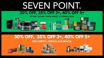 Seven Point Dispensary – Danville 30% OFF GG, RYTHM, CRESCO, HS, FLORACAL, &SHINE,DW