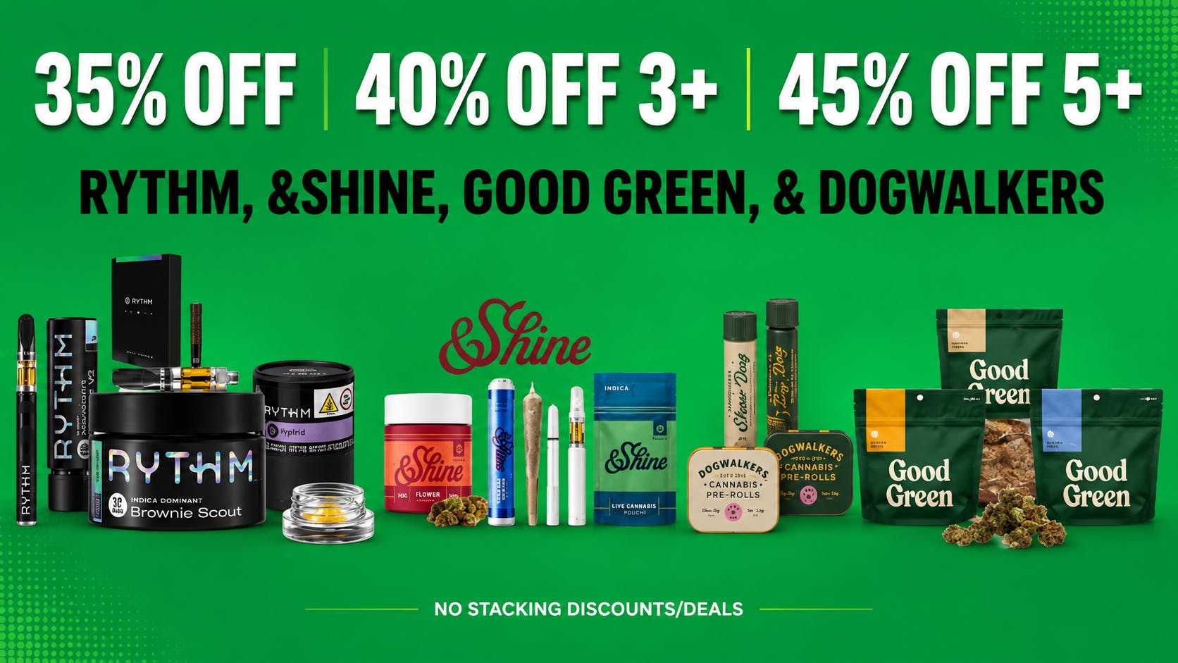 Seven Point Dispensary – Danville 30% OFF RYTHM, &SHINE, GOOD GREEN, DOGWALKERS