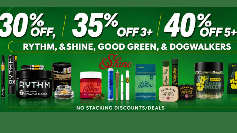 Seven Point Dispensary – Danville 30% OFF RYTHM, &SHINE, GOOD GREEN, DOGWALKERS