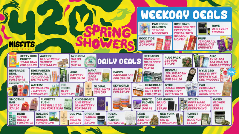 Misfits Dispensary The ONLY misfits deals there are. Dare to find out