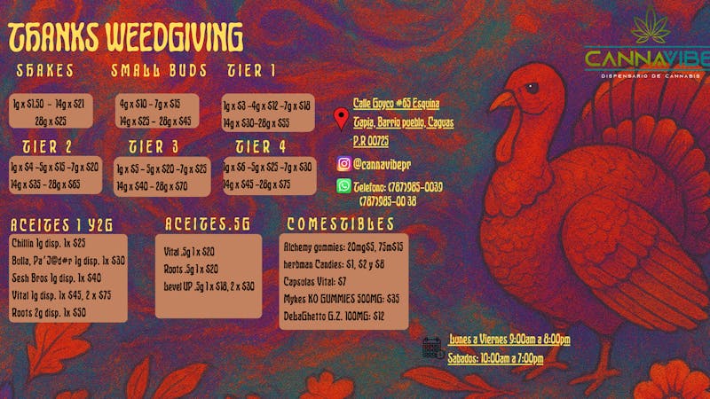 Cannavibe Caguas Thanks Weedgiving