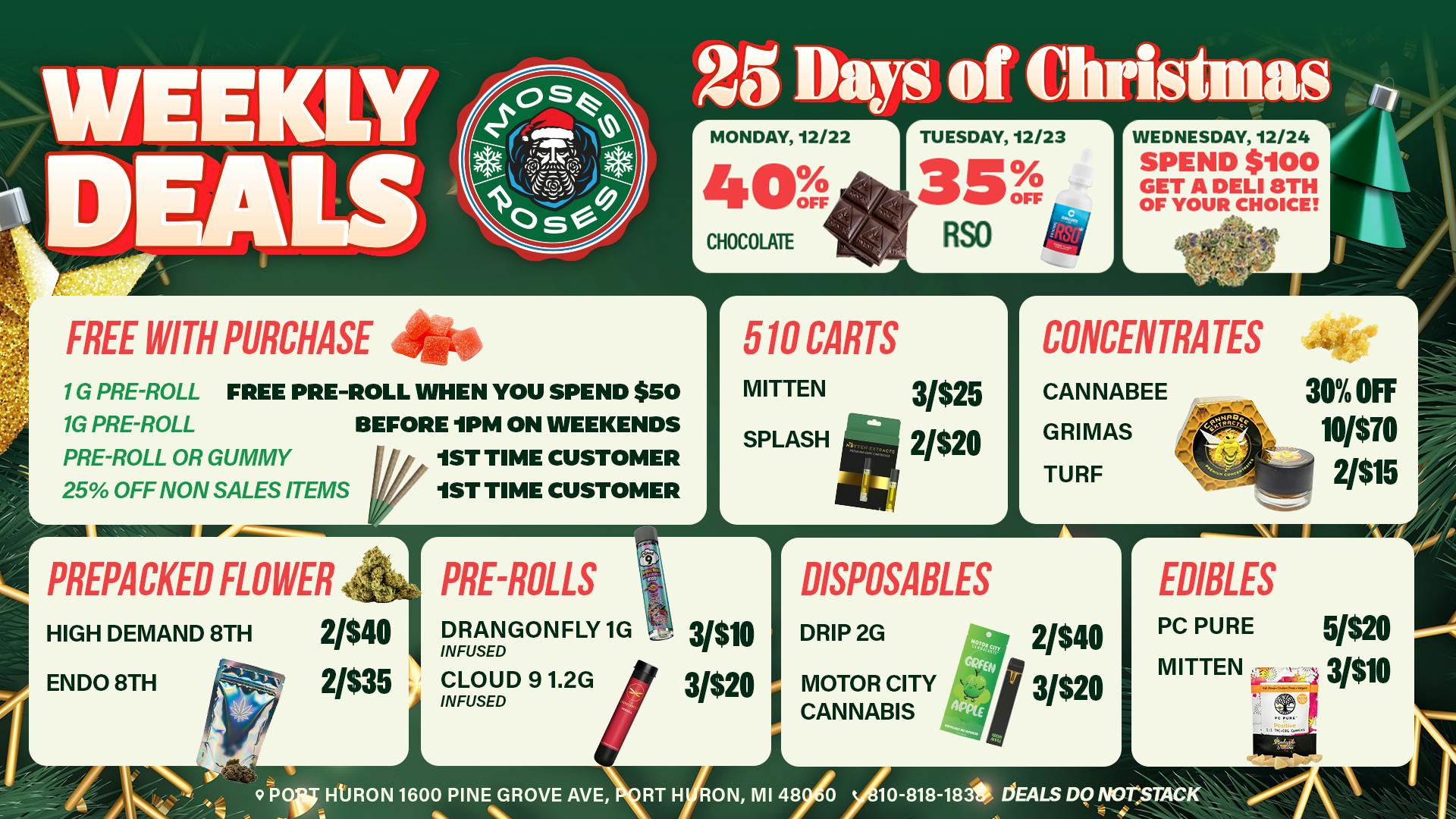 Moses Roses Port Huron Weekly Holiday Deals Packed With Merry Savings 🎄