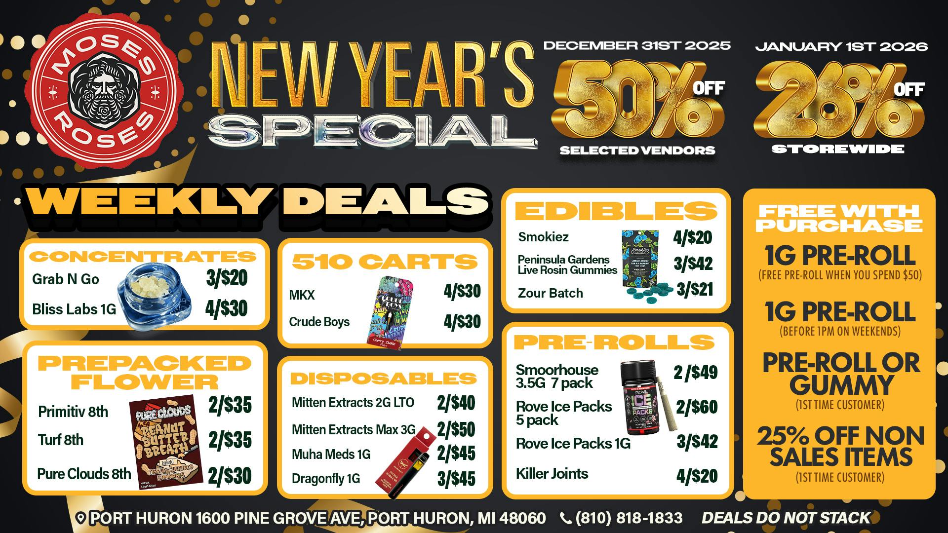Moses Roses Port Huron Moose Roses New Year Weekly Deals Are Live Now 🎉