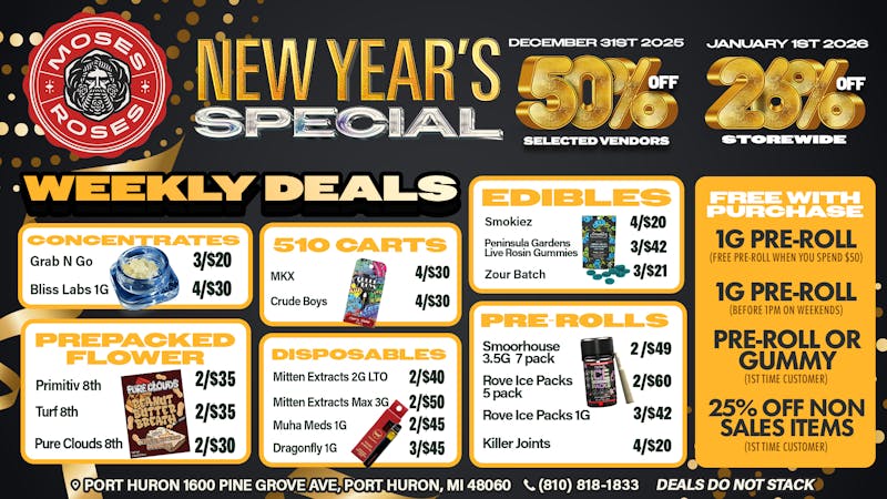 Moses Roses Port Huron Moose Roses New Year Weekly Deals Are Live Now 🎉