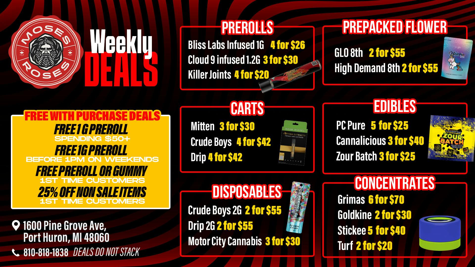 Moses Roses Port Huron Moses Roses Weekly Deals Loaded With Fire Picks Go