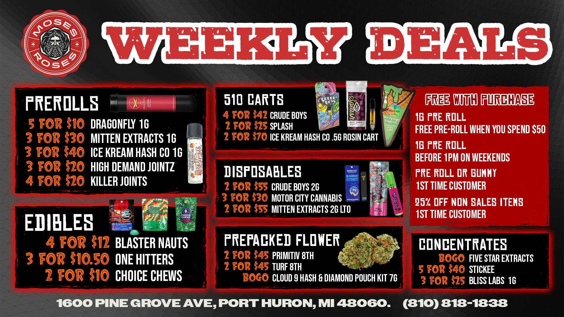 Moses Roses Port Huron Moses Roses Weekly Deals Packed With Fire Savings!