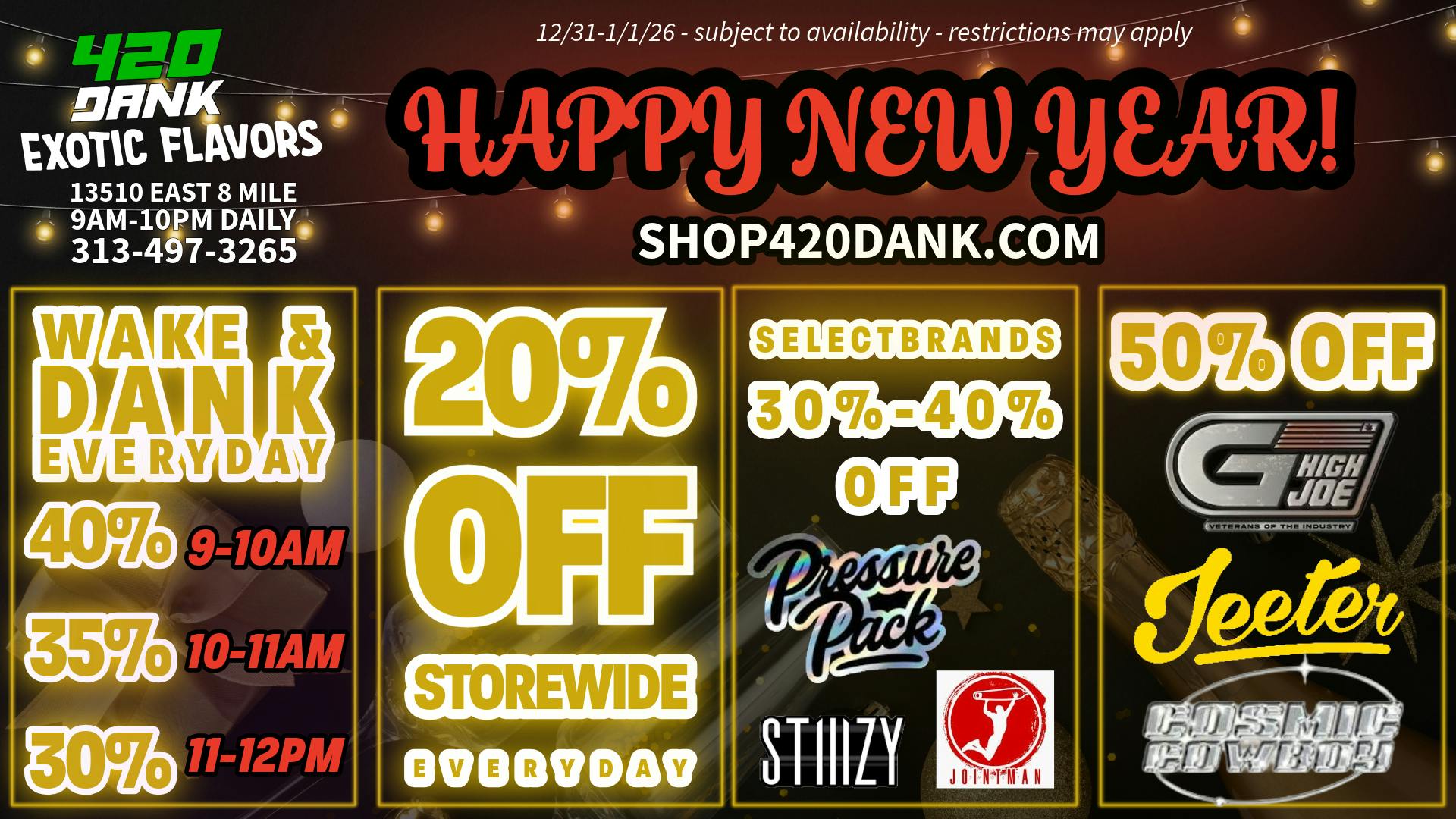 420 Dank 🥳 20-50% OFF STOREWIDE DEALS