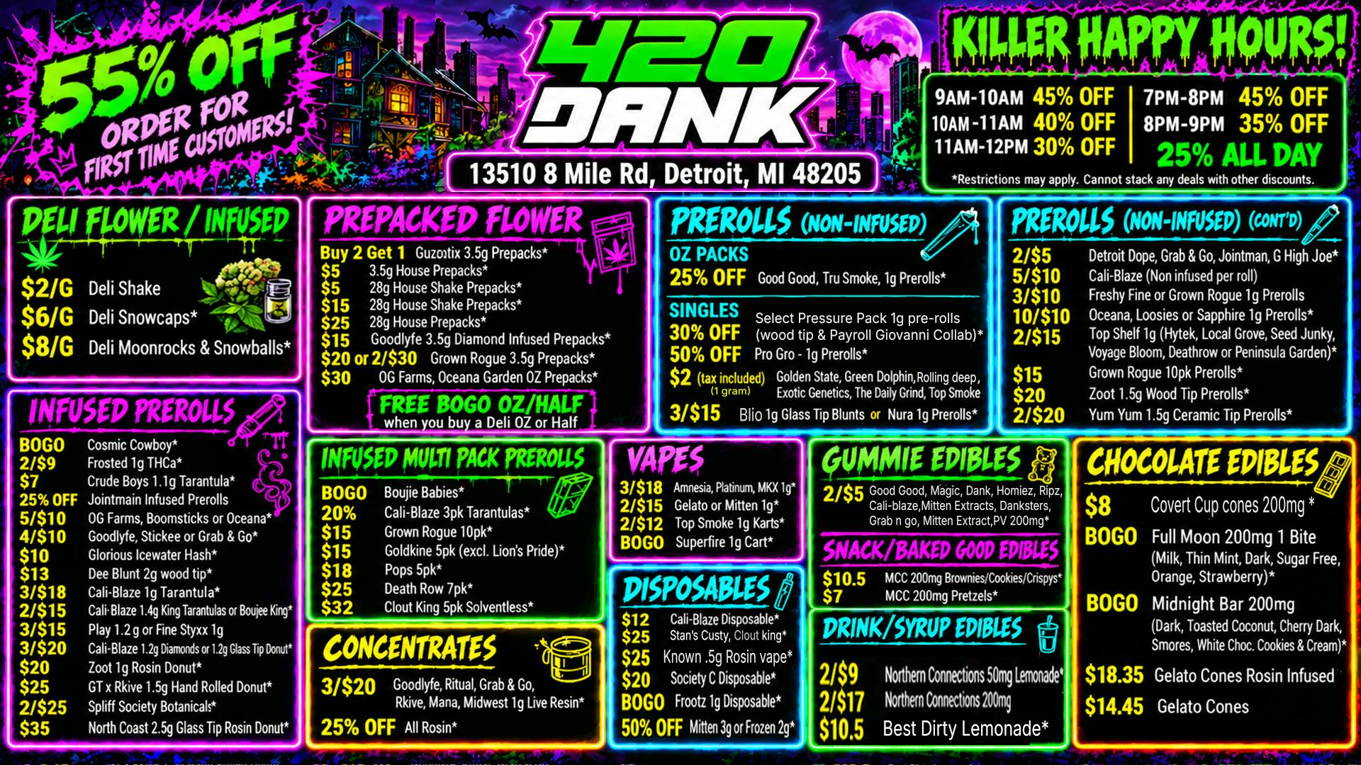 420 Dank 420 Dank Halloween:FREE HALF OZ WHEN YOU SPEND $75