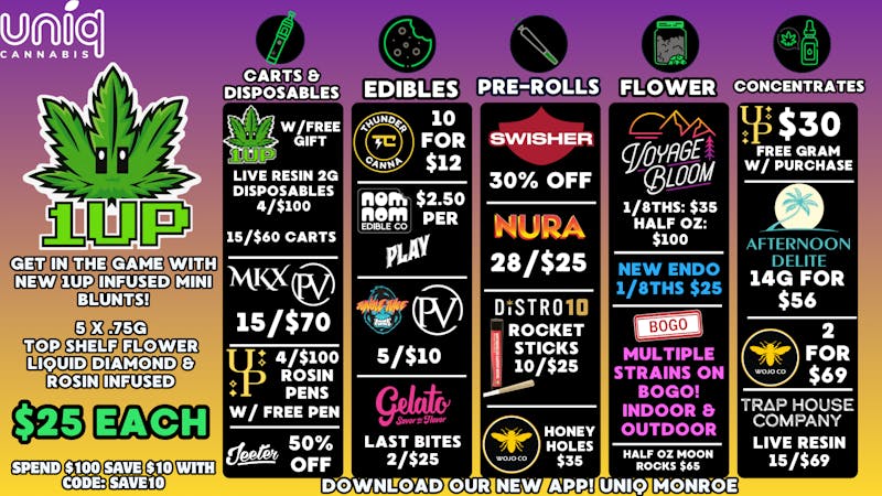 Uniq Cannabis Dispensary Monroe Leave the Best Deals to Uniq