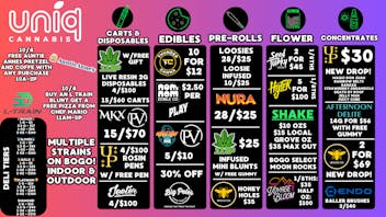 Uniq Cannabis Dispensary Monroe Monroe's Best Flower Selection! New UP Drop!