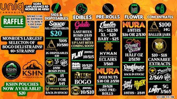 Uniq Cannabis Dispensary Monroe Monroe's Best Flower Right off I-75