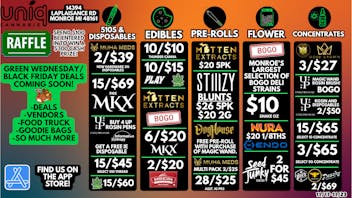 Uniq Cannabis Dispensary Monroe Early Black Friday Deals are HERE!