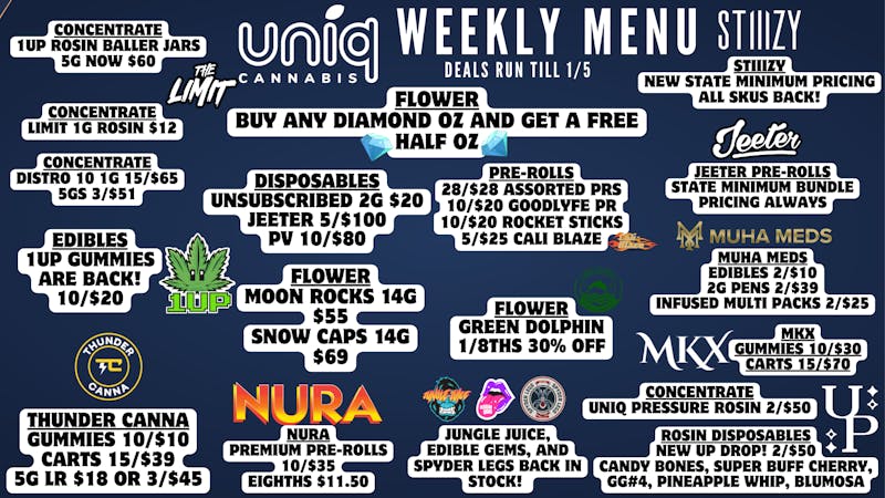 Uniq Cannabis Dispensary Monroe New Year! New Savings at Uniq!
