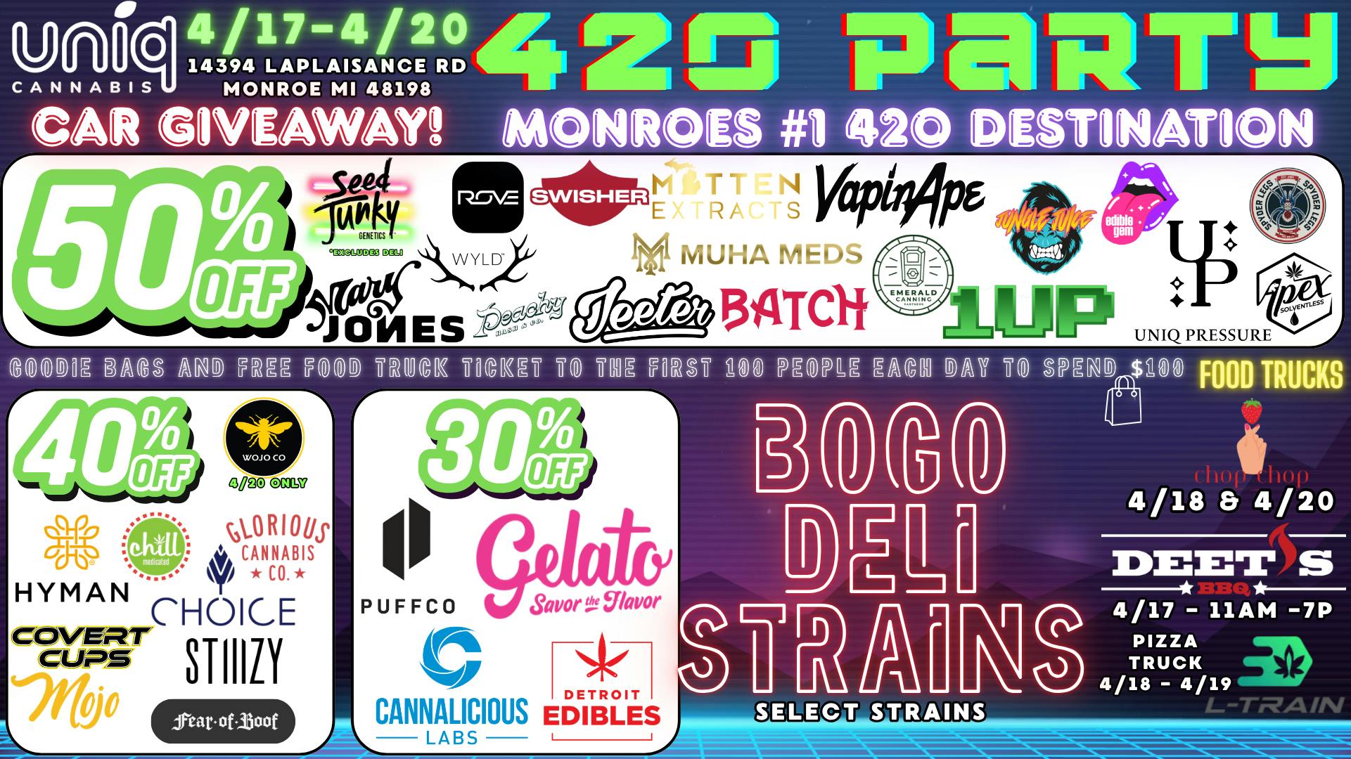 Uniq Cannabis Dispensary Monroe 420 Deals Start Today!