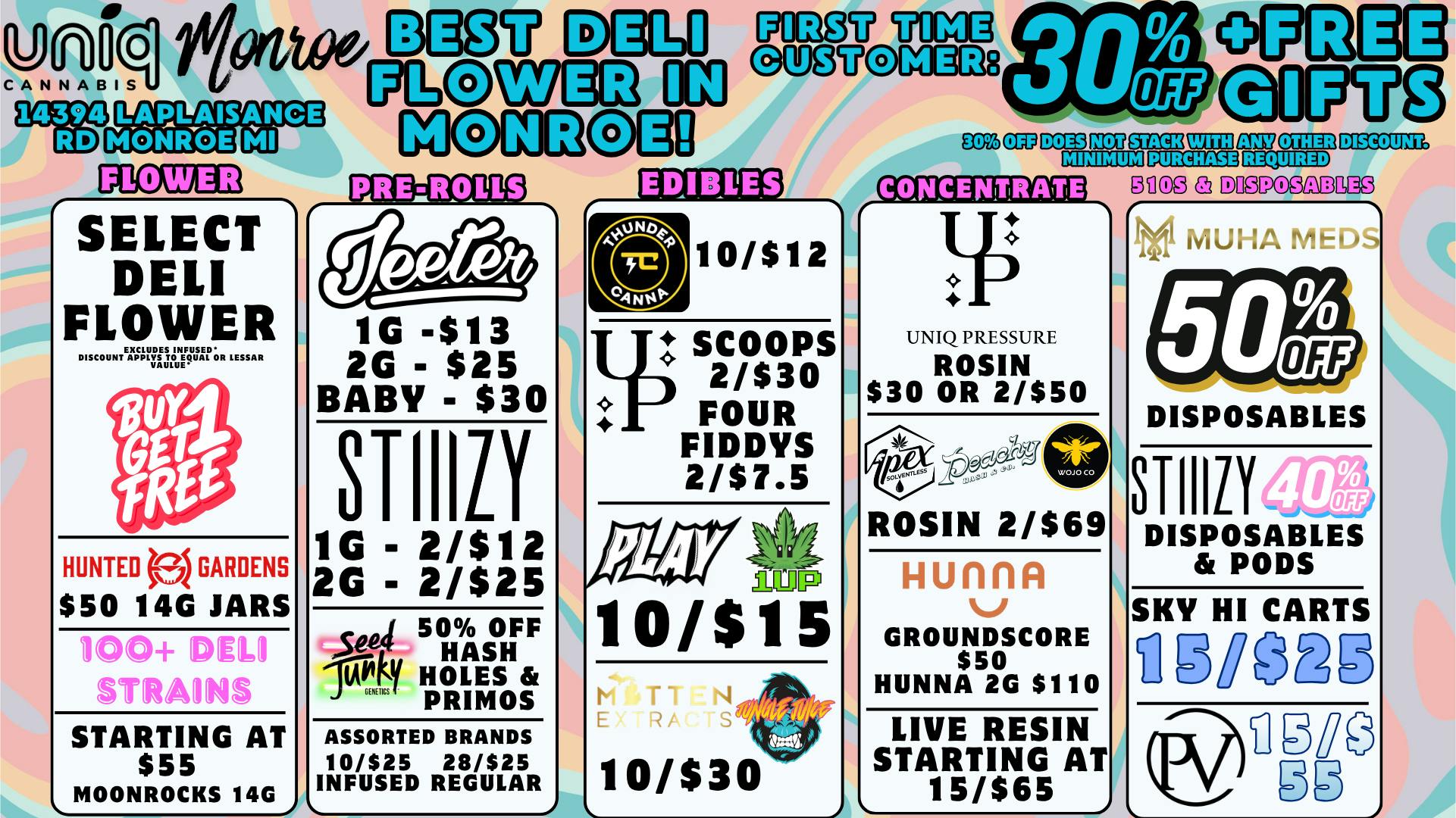 Uniq Cannabis Dispensary Monroe Monroe's Best Deli!