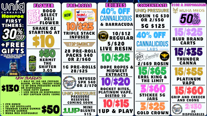 Uniq Cannabis Dispensary Monroe Shop New Brands at Monroe!
