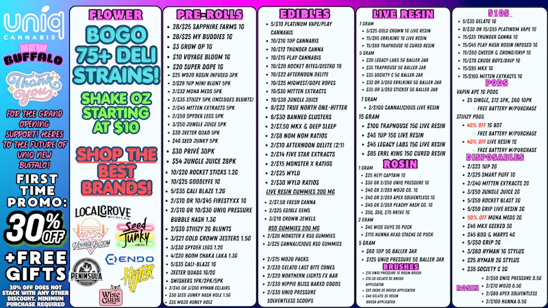 Uniq Cannabis Shop New Buffalo's Best!