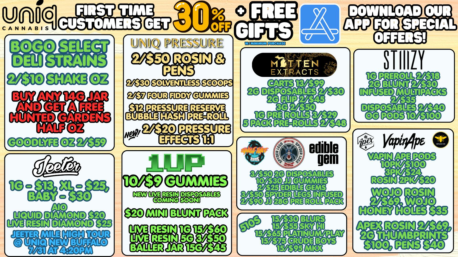 Uniq Cannabis Dispensary Monroe New Bundle Deals at Uniq!