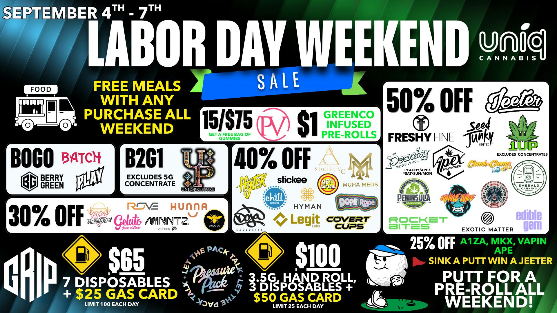 Uniq Cannabis Dispensary Monroe Gas With Gas at Uniq This Labor Day!