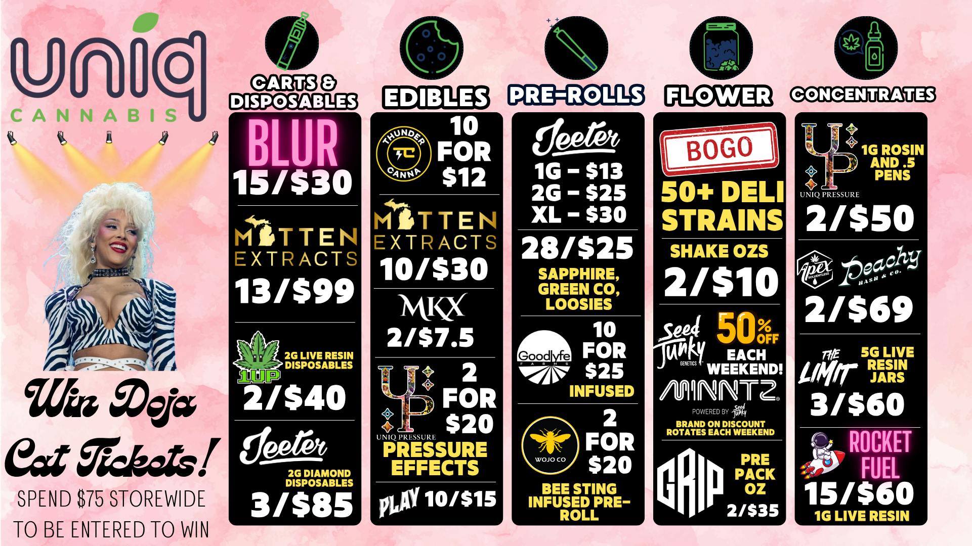 Uniq Cannabis Win Doja Cat Tickets!