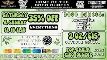First Class Camden (formerly Dispo) 💨✶35% OFF SATURDAY💨✶BOGO OZ'S 💨✶ 2OZ/$15💨✶