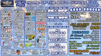 First Class Camden (formerly Dispo) ✶25% OFF BUDS, 40% OFF THE REST✶BOGO OZ'S✶$8 OZ'S✶