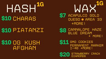 Sundays Clone Bar and Dispensary Wax & Hash Harvest Deal