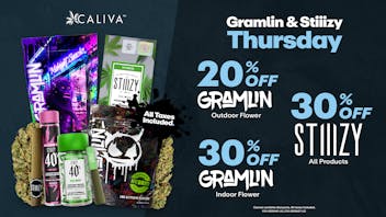 Caliva Delivery - Visalia Gramlin & Stiiizy Up To 30% Off